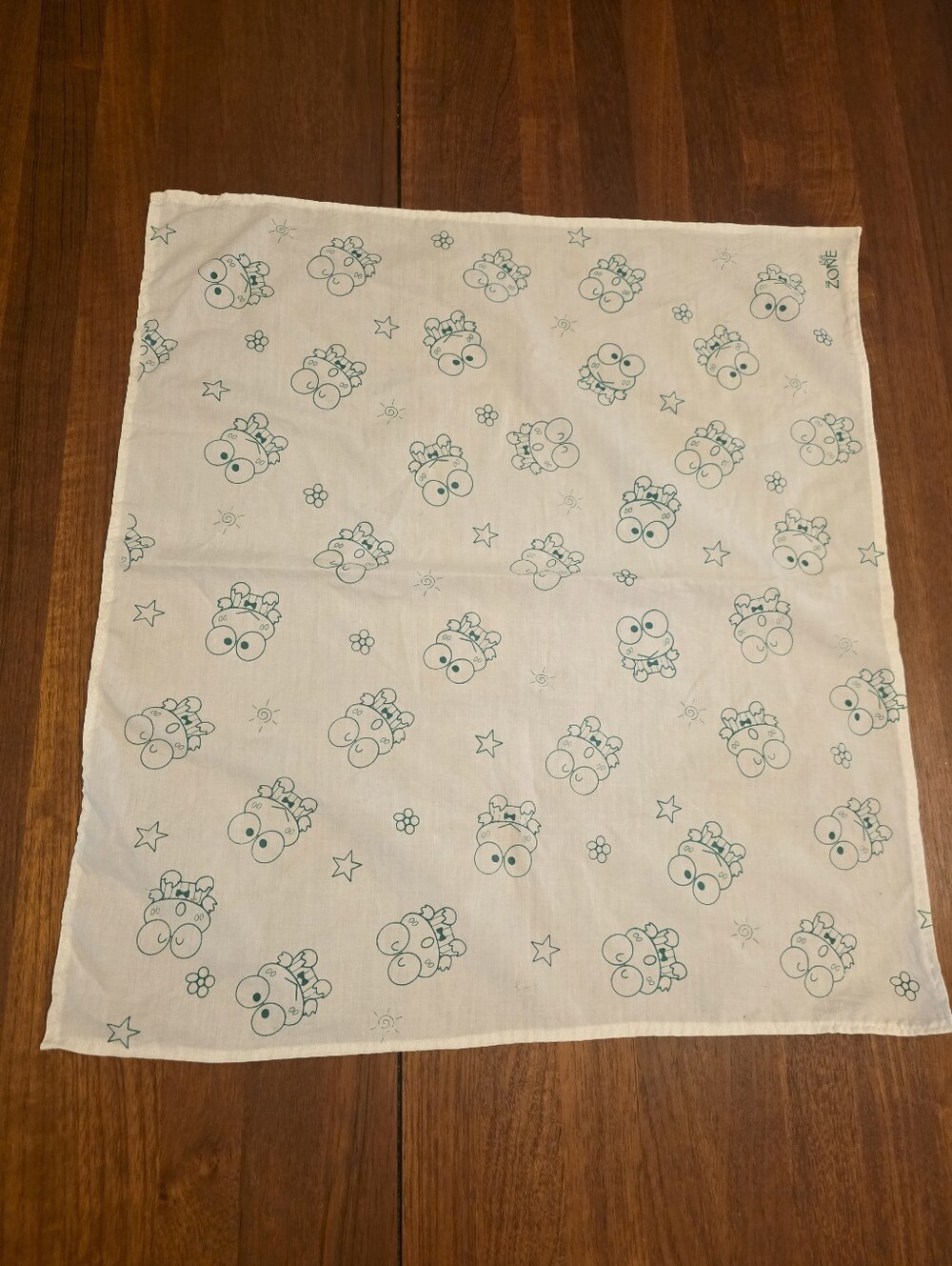 Vintage Sanrio Keroppi Hankerchief Cotton Square